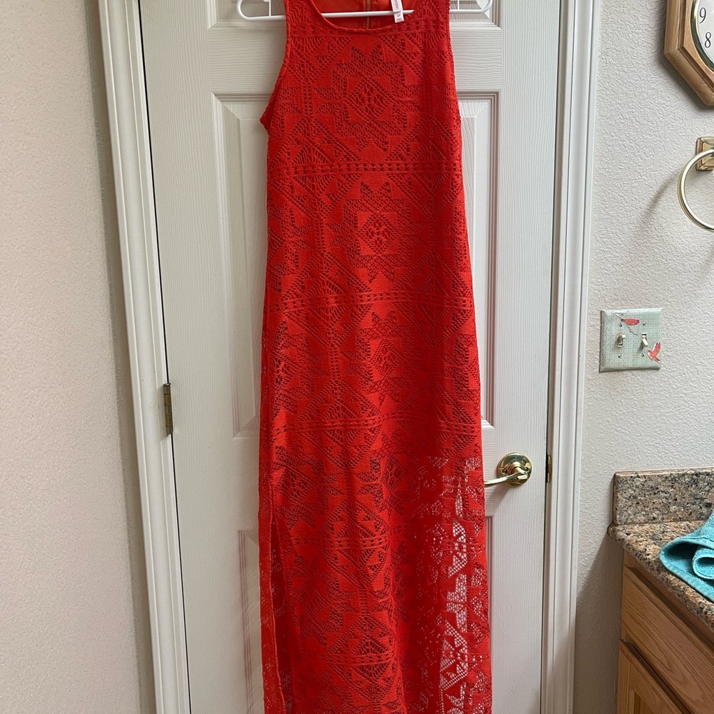 Xhilaration Full Length Red sleeveless dress. Size  SP